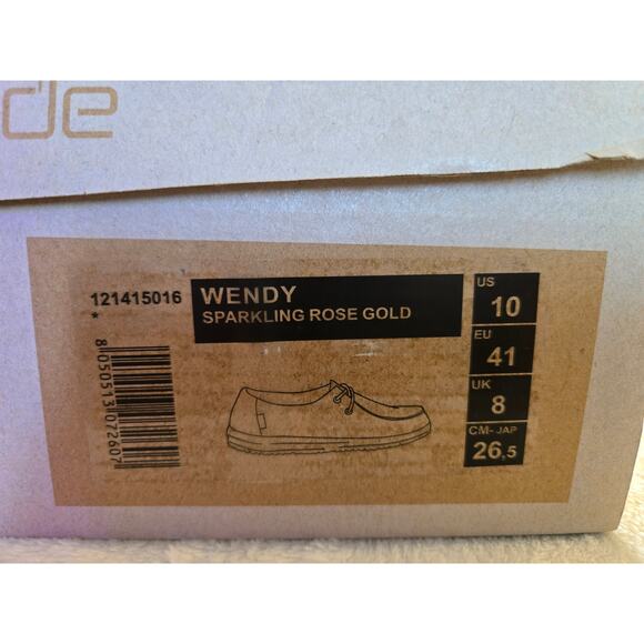 Hey Dudes Women's Wendy Sparkling Rose Gold Size 10 New - Picture 12 of 12